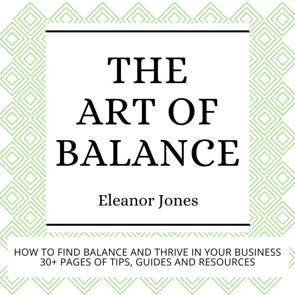 promo image for the art of balance by eleanor jones